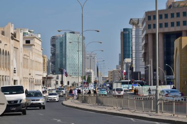 Doha, Katar - 21 Kasım. 2019. Ali Bin Abdullah Caddesi