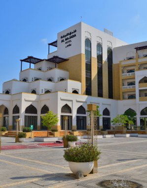 Doha, Katar - 21 Kasım. 2019. Souq Waqif pazarındaki Al Najada Oteli
