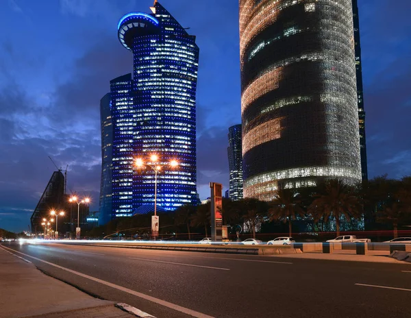 Doha, Qatar - Nov 18. 2019. Doha's Al Dafna area with the high-rises buildings — Stock Photo, Image