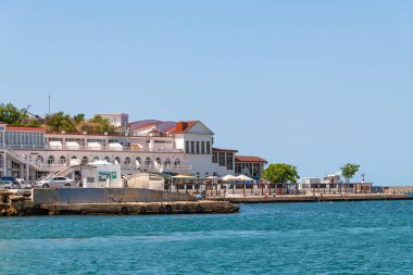 Sivastopol, Kırım - 3 Temmuz 2019. Karadeniz 'den şehrin manzarası