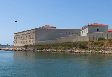 Sevastopol, Crimea - July 3, 2019. Konstantinovskaya Battery is Museum of military fortress