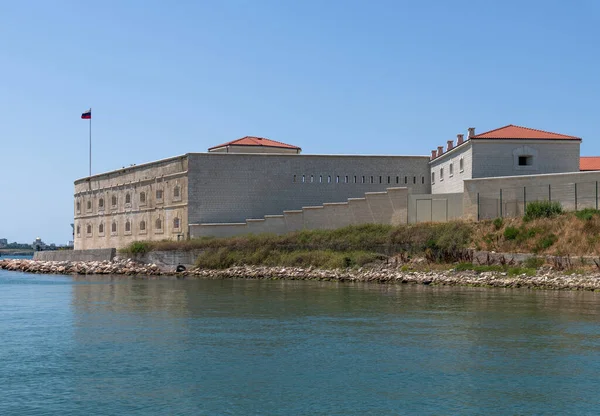 Sevastopol, Crimea - July 3, 2019. Konstantinovskaya Battery is Museum of military fortress — Stok fotoğraf