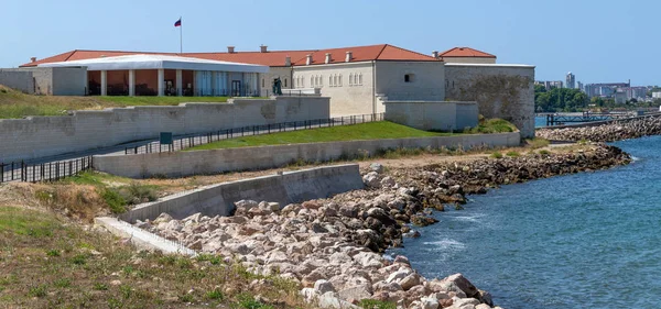 Sevastopol, Crimea - July 3, 2019. Konstantinovskaya Battery is Museum of military fortress — Stok fotoğraf