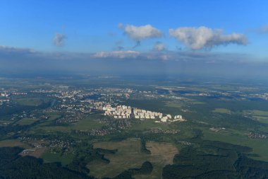 Moskova 'nın çok yüksek bir manzarası var. Rusya