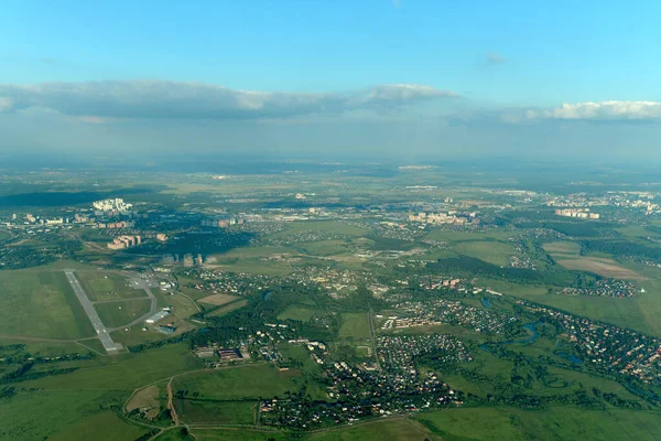 Blick Auf Das Gebiet Moskau Aus Großer Höhe Russland — Stockfoto