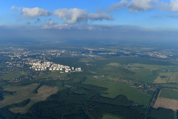 Blick Auf Das Gebiet Moskau Aus Großer Höhe Russland — Stockfoto
