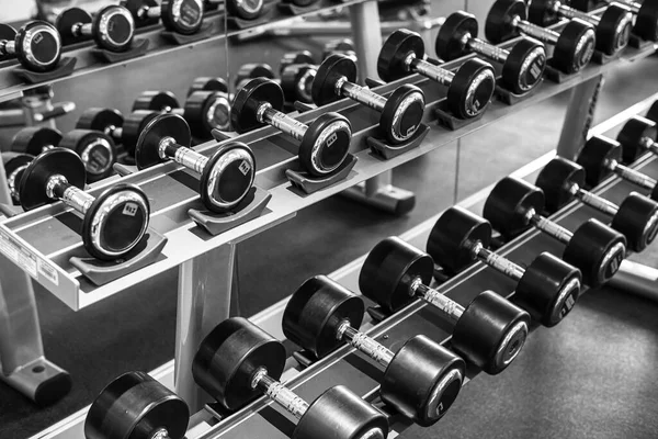 Set Different Weight Dumbbells Gym — Stock Photo, Image