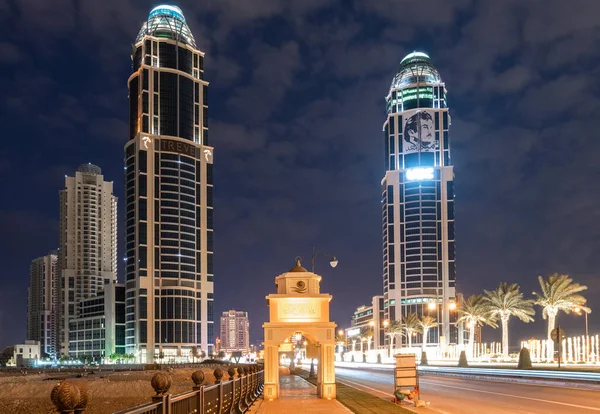 Doha Qatar Nov 2019 District Qanat Quartier Pearl Island — Stock Photo, Image