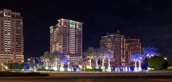 Wielopiętrowe Budynki Mieszkalne Wyspie Perłowej Doha Katar — Zdjęcie stockowe