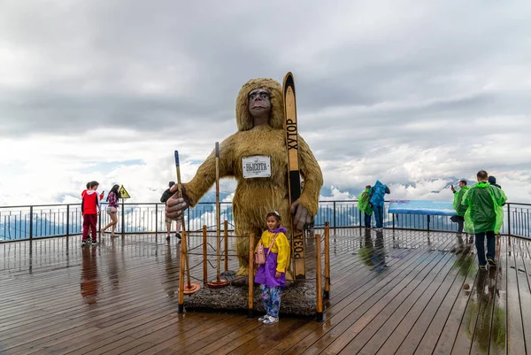 Sotschi Russland Juni 2018 Skulptur Auf Einer Aussichtsplattform Rose Peak — Stockfoto