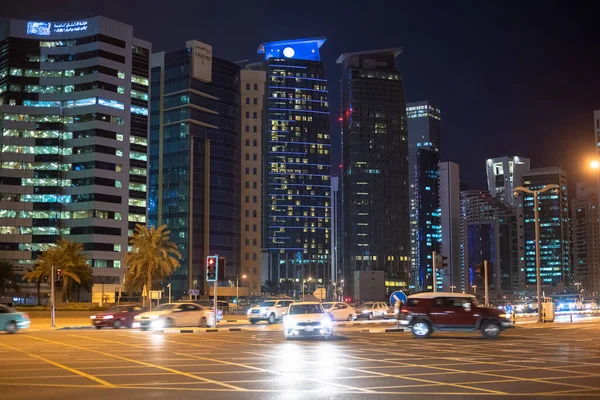 Doha Katar Nov 2019 West Bay Terület Magas Épületekkel — Stock Fotó