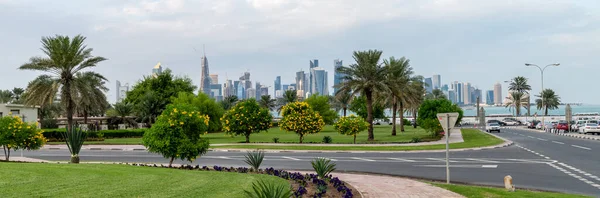 Doha Qatar Novembre 2019 Paysage Urbain Avec Rue Bidda — Photo