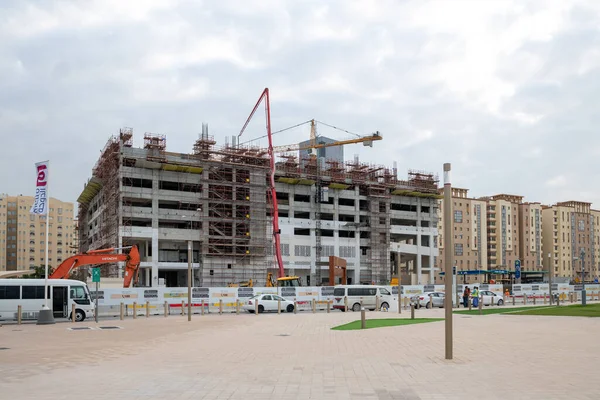 Doha Qatar Nov 2019 Construction Multi Storey Parking Bidda Metro — Stock Photo, Image