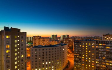 Moskova, Rusya 'da güzel gün batımı