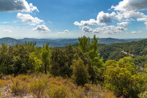 Uitzicht Vanaf Olymbos Hoogste Top Van Cyprus — Stockfoto