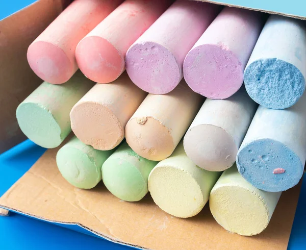 Criancas Coloridas Lápis Cor Para Desenho Caixa — Fotografia de Stock