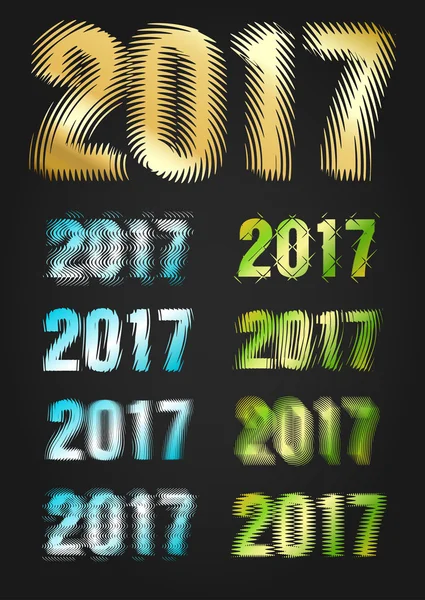 2017 年矢量字体 — 图库矢量图片