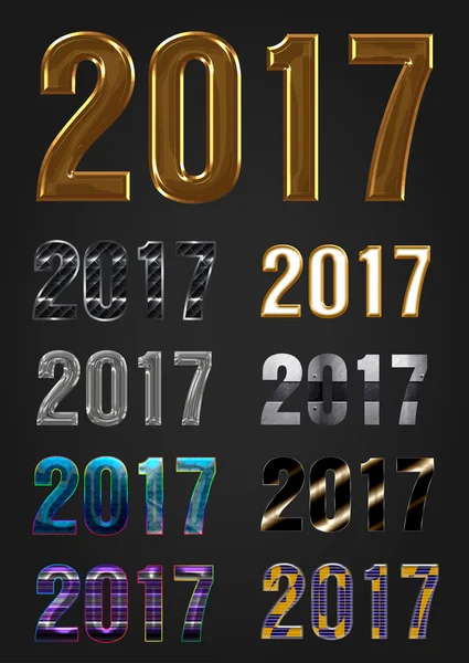 2017 Année typographie vectorielle — Image vectorielle