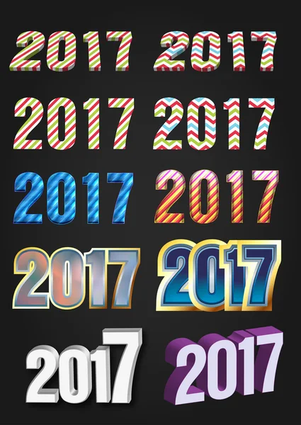 2017 Année typographie vectorielle — Image vectorielle