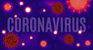 Coronavirus covid-19 kavramsal soyut arkaplan çizimi