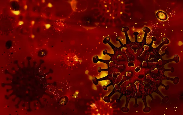 Coronavirus Covid Kavramsal Arkaplan Resimlemesi Istediğiniz Metin Veya Bilgiyi Yazın — Stok fotoğraf