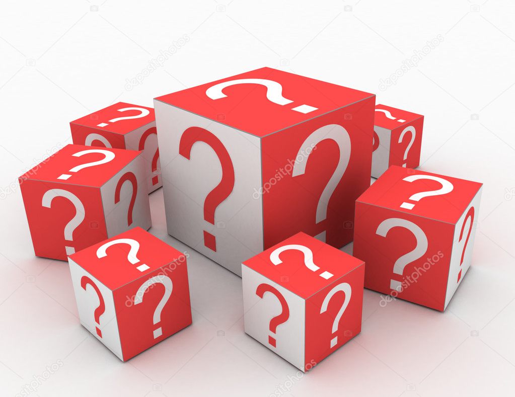 Cubes with Question Marks in the design of information related t