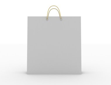 Beyaz boş çanta için ürünleri ve eşyaları