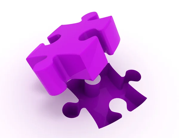 Jigsaw puzzle. 3d busines illustration concept — Stock Photo, Image