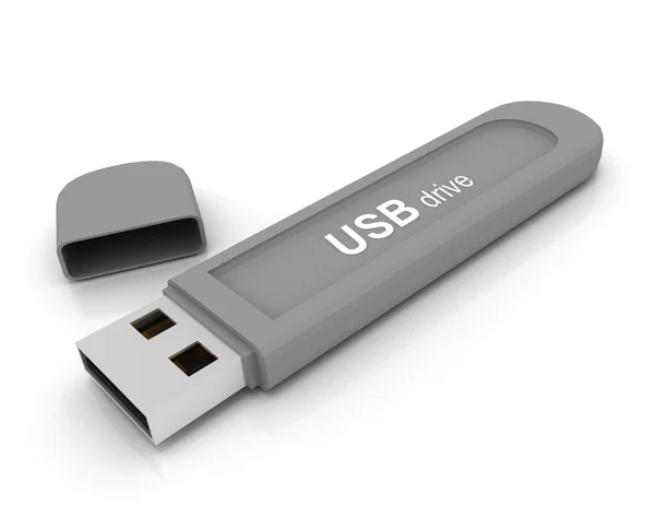 USB disk v bílém pozadí / Usb disk — Stock fotografie