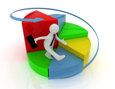 pasta grafiği kavramı 3d çizim