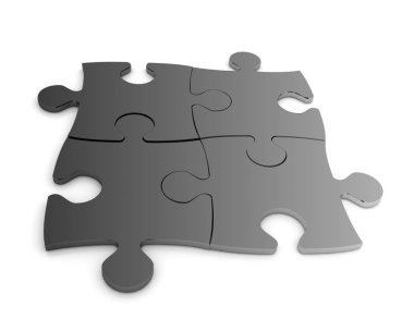 Beyaz arka plan üzerinde izole 3d bulmaca kavramı