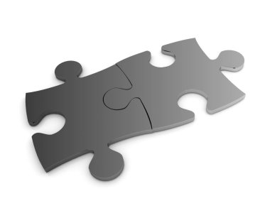 Beyaz arka plan üzerinde izole 3d bulmaca kavramı