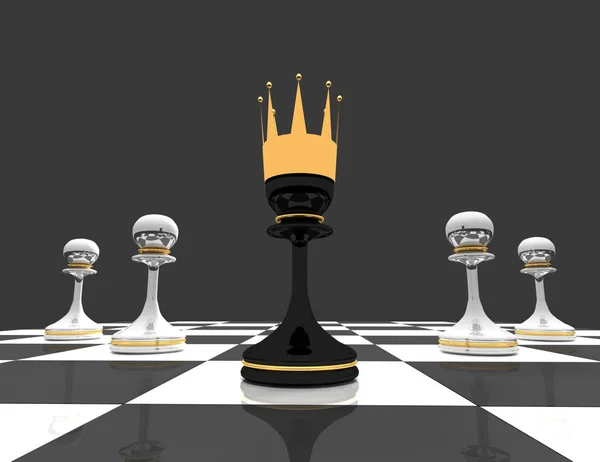 Concepto de liderazgo. peón de ajedrez . —  Fotos de Stock