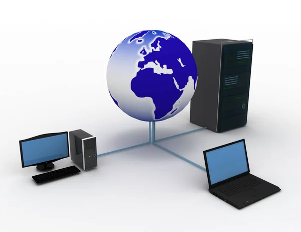 3d rendering of Global networking concept — Stock Photo, Image