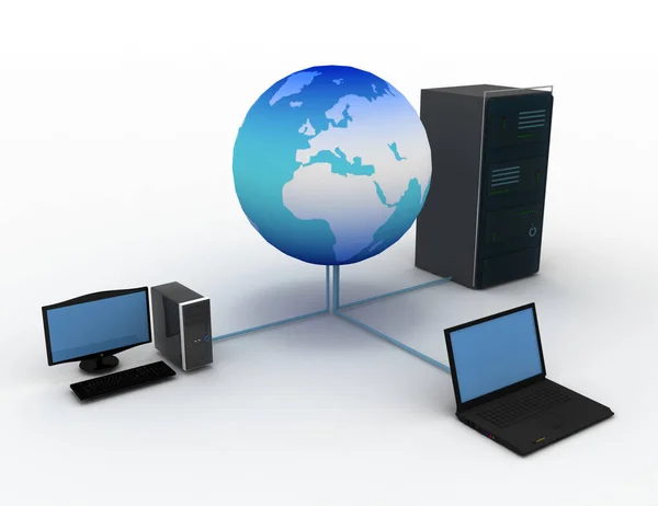 3d rendering of Global networking concept — Stock Photo, Image