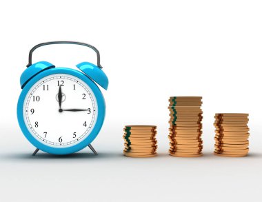 Para kavramı zamanı. 3D çizim