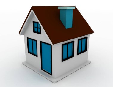 3D render şematik sunulan yazlık
