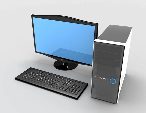 3D. Computer, Desktop PC, PC. — Stock Photo, Image