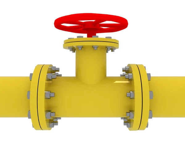 Concepto de tubo de gas 3d. ilustración sobre fondo blanco — Foto de Stock