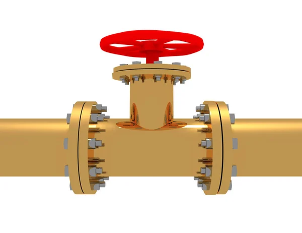 Conceito de tubo de gás 3d. ilustração no fundo branco — Fotografia de Stock