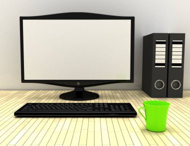 çalışma alanı kavramı. 3D Illustrator