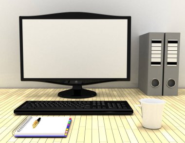 çalışma alanı kavramı. 3D Illustrator