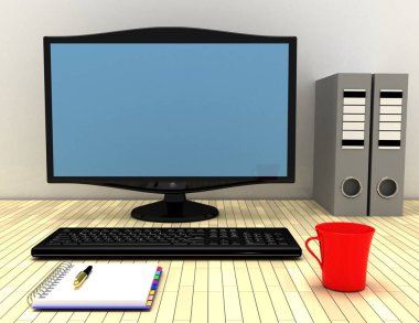 çalışma alanı kavramı. 3D Illustrator