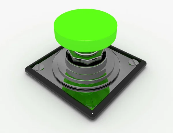 3 d ボタンのコンセプト。白い背景の上の図 — ストック写真