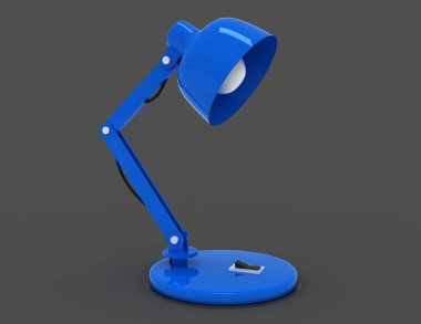 Masa lambası kavramı. 3D çizim