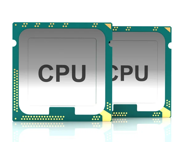 3d illustrazione computer PC CPU chip elettronica industria concep — Foto Stock