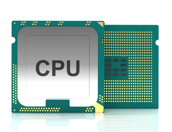 3d illustration computer PC CPU chip electronics industry concep — Stock Photo, Image