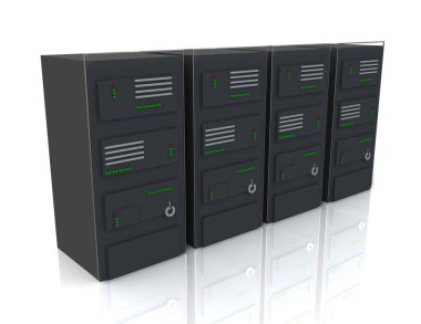 Sunucular içinde veri merkezi ağ. Internet kavramı