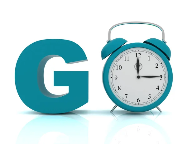 Time to go concept clock on white background — Stock Photo, Image