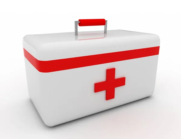 3d rendering of First aid kit . illustration on white — Stock Photo, Image